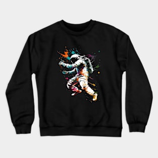 Astronaut Dancing in Space Crewneck Sweatshirt